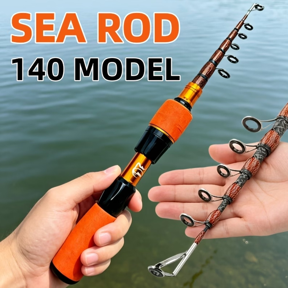 1.4 เมตร Travel Casting Lure Rod เบ็ดตกปลาแบบพกพาน้ําหนักเบา Stream Fishing Rod สําหรับ Minnow, ปลาเทราท์และตกปลาไมโคร