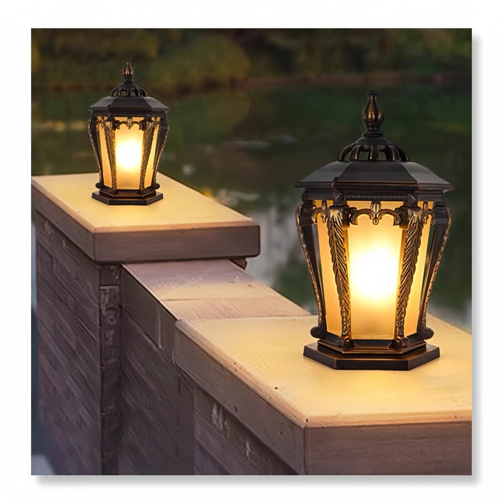 VK22 คุณภาพสูง Retro Wall Light ไฟกลางแจ้ง Pathway ไฟสวน Led Bollard Retro โคมไฟภูมิทัศน์กลางแจ้งสํา