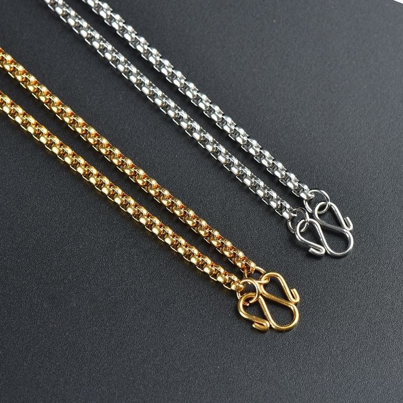 T Thailand Amulet Chain Talisman Tube Road Weng สามแขวนสร้อยคอพิเศษ Quick Release สร้อยคอเหล็กไทเทเน