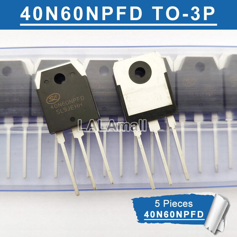 5pcs 40N60NPFD TO-3P 40N60FD1 40N60 NPFD SGT40N60NPFD TO3P 40A/600V IGBT ทรานซิสเตอร์ยี่ห้อใหม่ IC