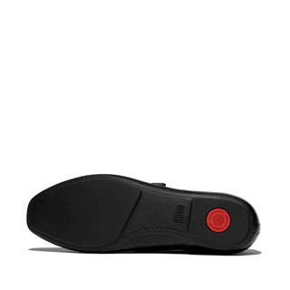 FITFLOP DELICATO LEATHER MARY JANES รองเท้าทรงบัลเล่ต์ผู้หญิง รุ่น E3D-090 สี BLACK