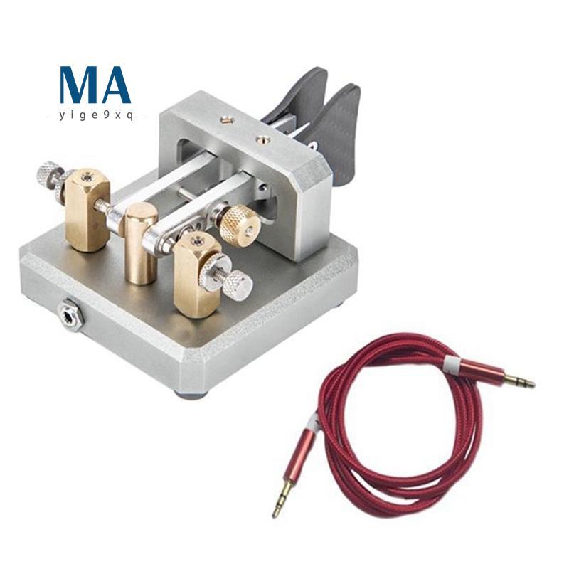 Mayeige9xqAutomatic Morse Dual-Paddle Telegraph Key CW Key สําหรับผู้ใช้วิทยุแฮมสําหรับสมัครเล่น HAM