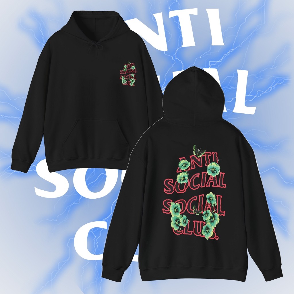 เสื้อฮู้ดแขนยาวผ้าฝ้ายพิมพ์ลาย Anti-Social Social Club ASSC สไตล์ลำลอง ไซส์ M-3XL