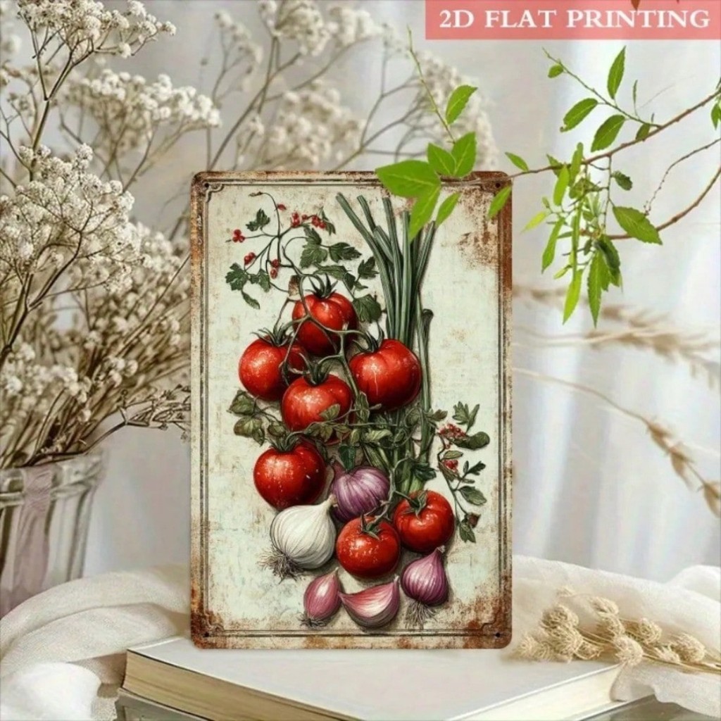 CIFbuy Farmhouse Tomato โลหะ Wall Art Vintage Kitchen Garden Home Decor Sign