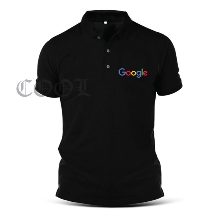 เสื้อโปโลโลโก้ Google Microsoft Intel เสื้อลำลองผ้าฝ้ายสำหรับผู้ชายและผู้หญิง พร้อมส่ง