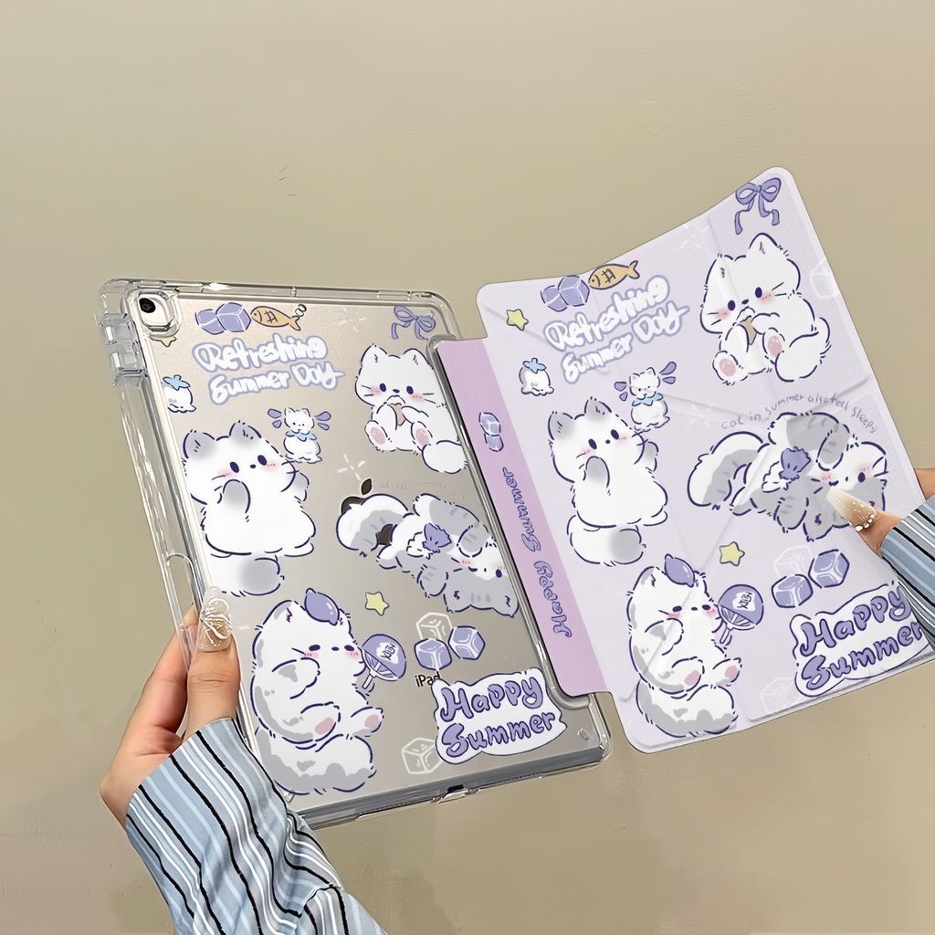 เคส Samsung Galaxy Tab S7+/S8+ พร้อมช่องใส่ปากกา วัสดุอะคริลิคใส ป้องกันรอย กันกระแทก ดีไซน์บาง