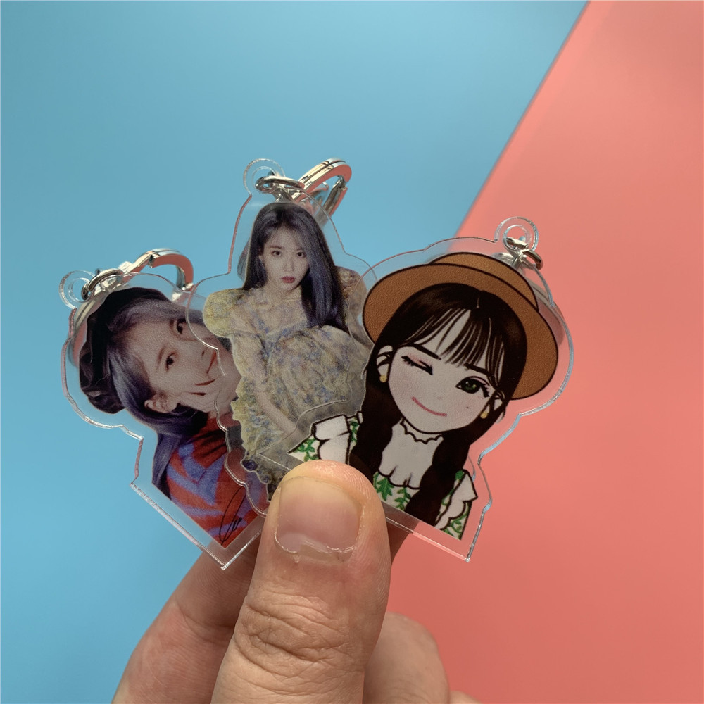 IU พวงกุญแจอะคริลิค UAENA พวงกุญแจพวงกุญแจ EIGHT จี้โทรศัพท์มือถือ Blueming
