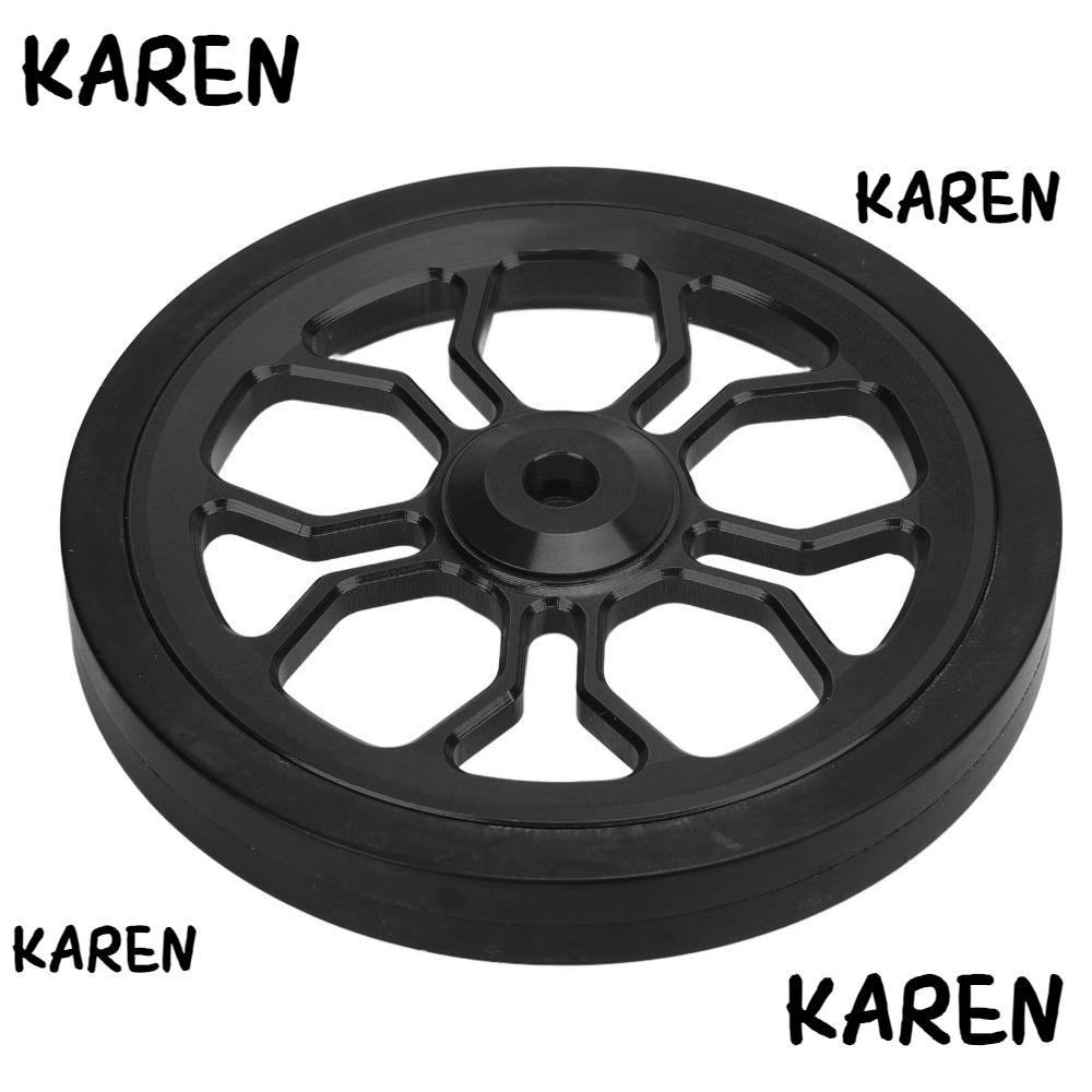 KARENGOODS Bike Easy Wheel, เส้นผ่านศูนย์กลาง 80 มม.พร้อมสกรูจักรยานพับ Easy Wheel, อลูมิเนียมอัลลอย