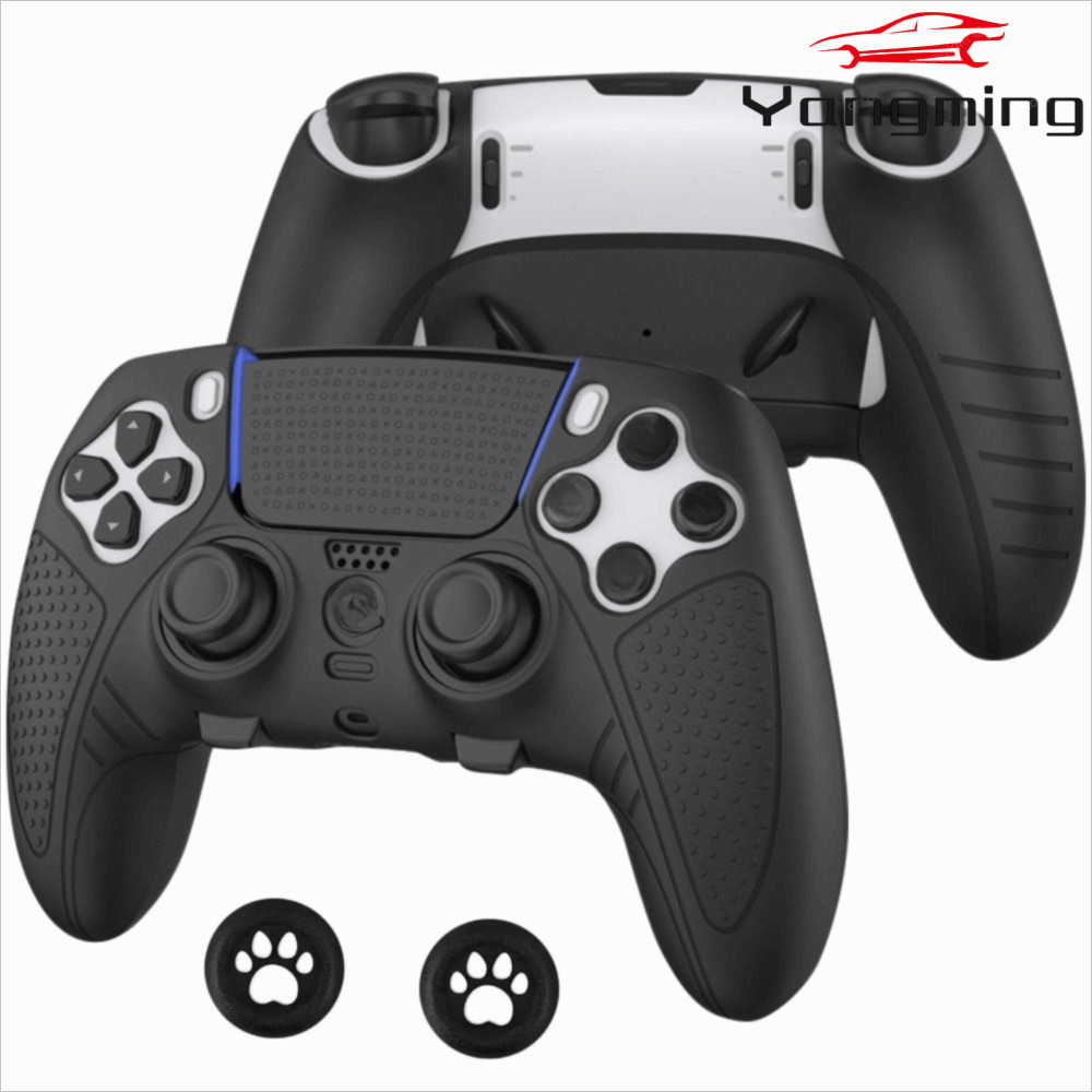 YANGMING Controller Set, Anti-scratch Controller Skin, ซิลิโคนพร้อม Thumb Grip Caps แขนป้องกันสําหรั