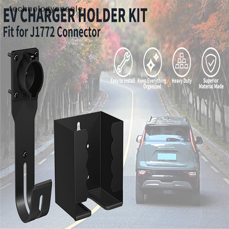 [Tech] EV Charger Holder Wall Mount Kit EV Charger Do สําหรับ SAE J1772 Connector J-Hook EV Charger 