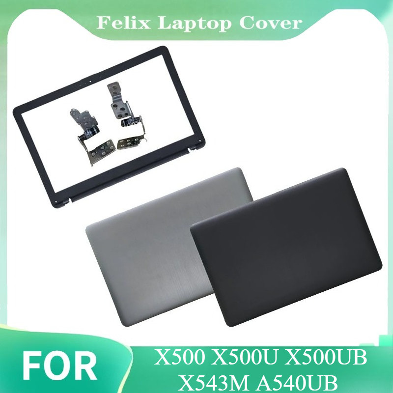ใหม่สําหรับ ASUS X500 X500U X500UB X543M A540UB แล็ปท็อปหน้าจอ LCD ปกหลัง Top Case ด้านหน้าบานพับ