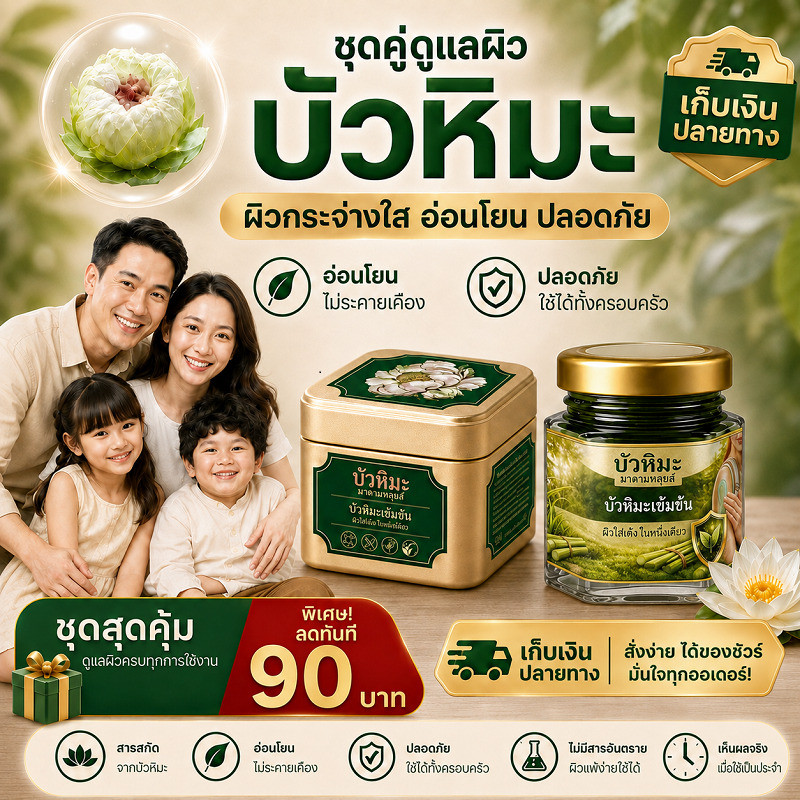 🌸COD⚡[ฟื้นฟูผิวกระจ่างใส] ครีมบัวหิมะสกัดธรรมชาติ ครีมลบรอย