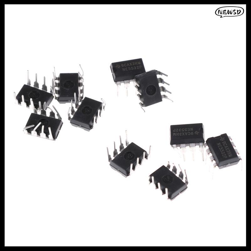 NEWSD 10 ชิ้น NE5532P NE5532 DIP-8 Dual เสียงรบกวนต่ํา Op-Amp TI IC DDC