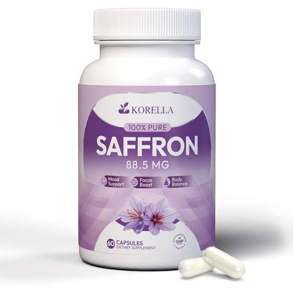 KORELLASaffironSupplement88.5mg–PureSaffironExtractCapsforWellness,&Focus–PureSaffironSupplements-So