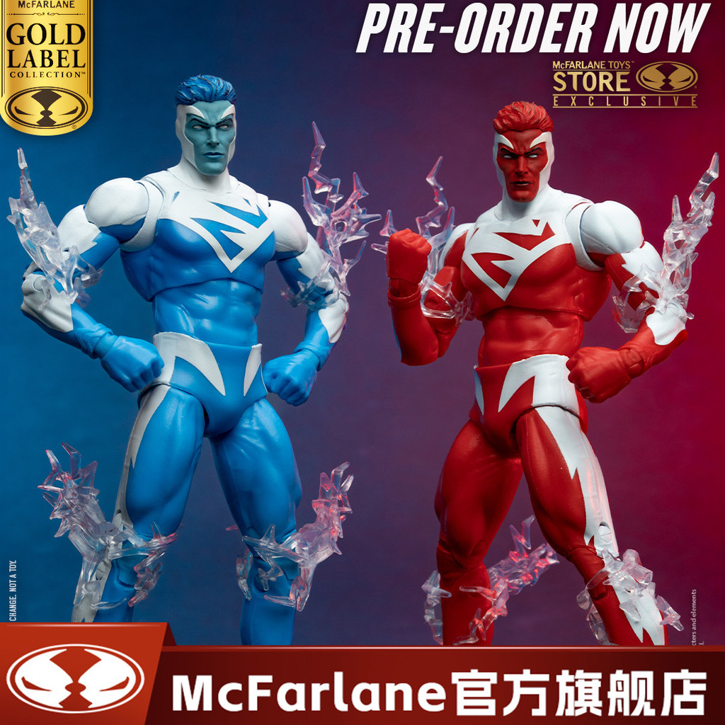 [คลังสินค้าพร้อม] mcfarlane mcfarlane Double Set Red Superman VS Blue Superman 1/10 รูป