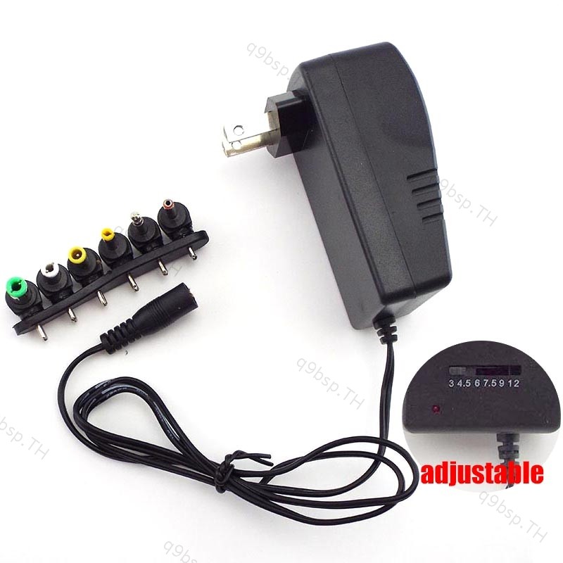Universal ปรับ Charger Connector Supply พร้อมปลั๊ก 30W 3V 4.5V 5V 6V 7.5V 9V 12V 2A 2.1A AC DC Power