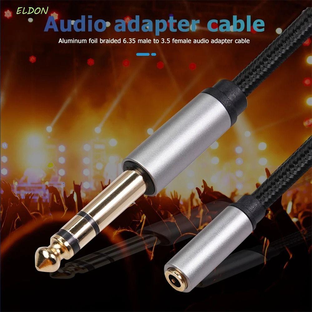 ELDON สาย AUX Converter ไมโครโฟนแจ็คหูฟังปลั๊ก 3.5 มม.ตัวแปลงหญิง Aux Cable