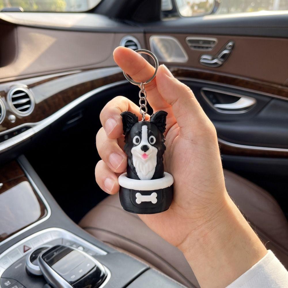 RIVERSIDE Sausage Dog Clicker พวงกุญแจของเล่น Clicker พิมพ์พลาสติก 3D, ของเล่นมินิ Fidget แบบพกพาคลิ
