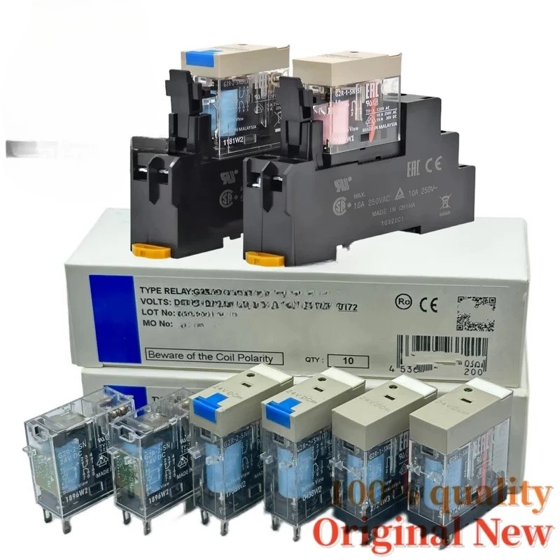 10 ชิ้น/ล็อต Original G2R-1-SN G2R-2-SND(S) SNI 10A 250V 24VDC 12V 24VAC AC220 รีเลย์ P2RFZ-08-E P2R