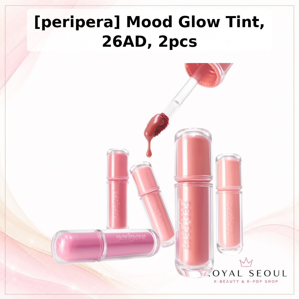 [peripera] Mood Glowy Tint 26AD, 4g, 1pc / Korean Lip Tint / Glossy Finish / ของแท้ 100% by Royal Seoul