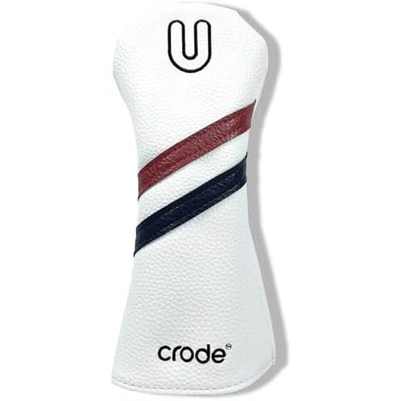 CRODE Golf Club Head Covers หนังพรีเมี่ยมสําหรับ Iron(9 ชิ้น/เซ็ต), Driver, Fairway Wood, Hybrid, Bl