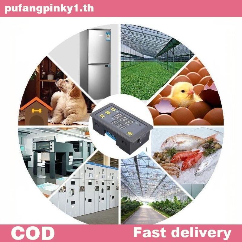 PUPINK ความแม่นยําสูง W3230 Digital Temperature Controller 20A LED Thermostat 12V 24V 110-220V พร้อม