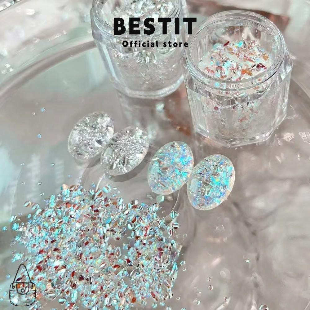 BESTIT Flash Nail Art, Sequins Blinking Nail Art Sequins, Glitter Nail Art DIY Nail Art Charms