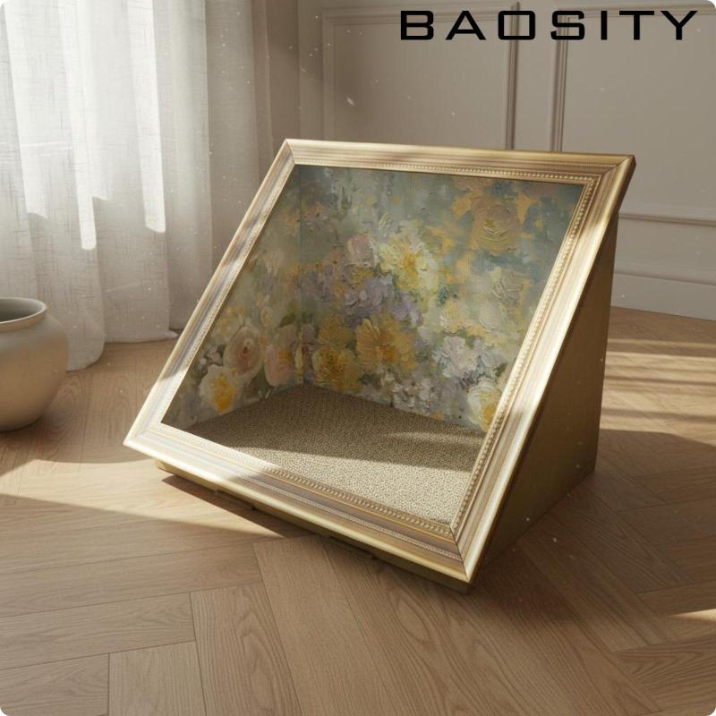 [Baosity] Cozy Cat Scratcher Bed Enclosed Cardboard Shelter Lounge Toy Accessory for Indoor Cat Play