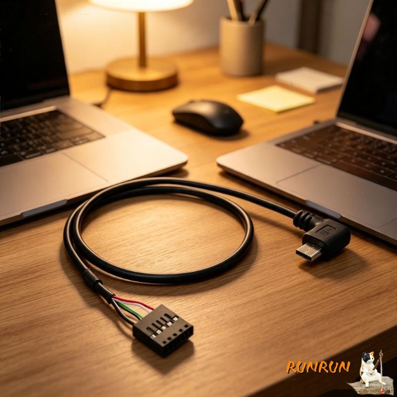 RUNN USB 5Pin to 9Pin Header Cable สําหรับ USB 5-Pin สายไฟในโครงการอิเล็กทรอนิกส์