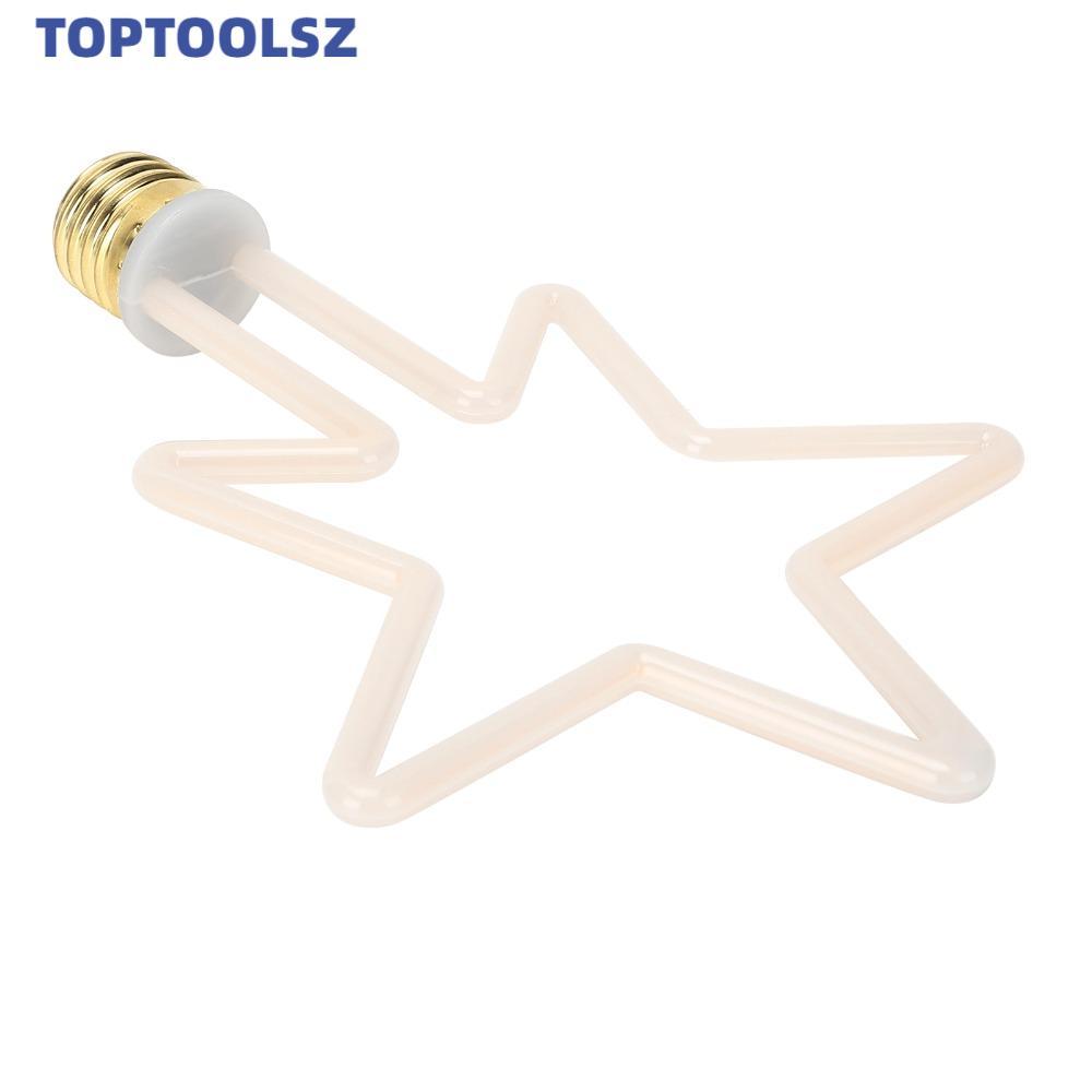 TOPTOOLS หลอดไฟตกแต่ง LED, ไฟตกแต่ง 4W 220V, Vintage 2700K Warm Light Five-Pointed Star-Shaped โคมไฟ