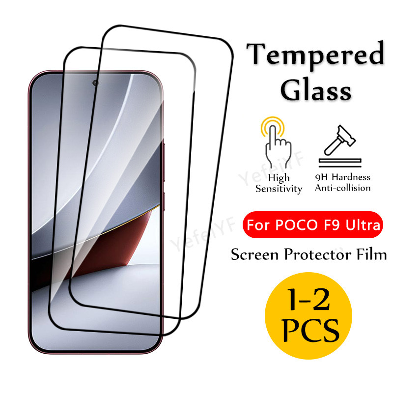 1-2 PCS สําหรับ POCO F9 Ultra กระจกนิรภัยสําหรับ Xiaomi POCO F9 Pro M8S M8 Pro Power M7 Pro Plus Ful