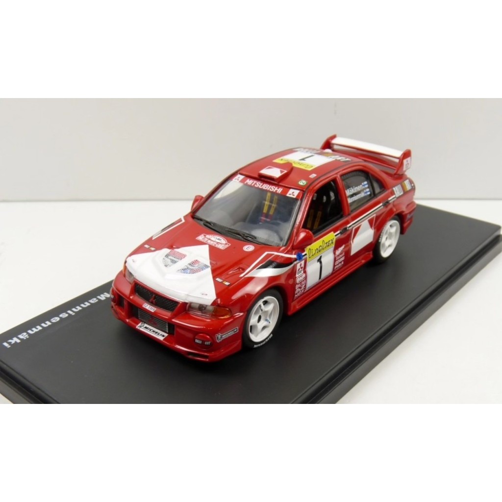 [สต๊อกพร้อม] IXO 1: 43 Mitsubishi Lancer EVO IV WRC Rally Champion Mitsubishi EVO Makinen WRC World 