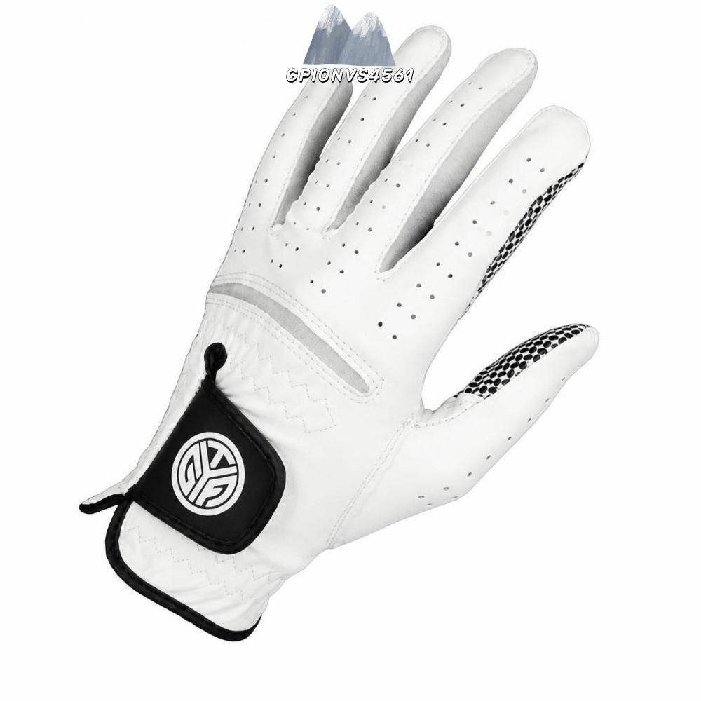 GPIONVS4561 Mens Golf Glove, Sheepskin Leather Golf Glove Men, ทนทานน้ําหนักเบานุ่ม Breathable Golf 
