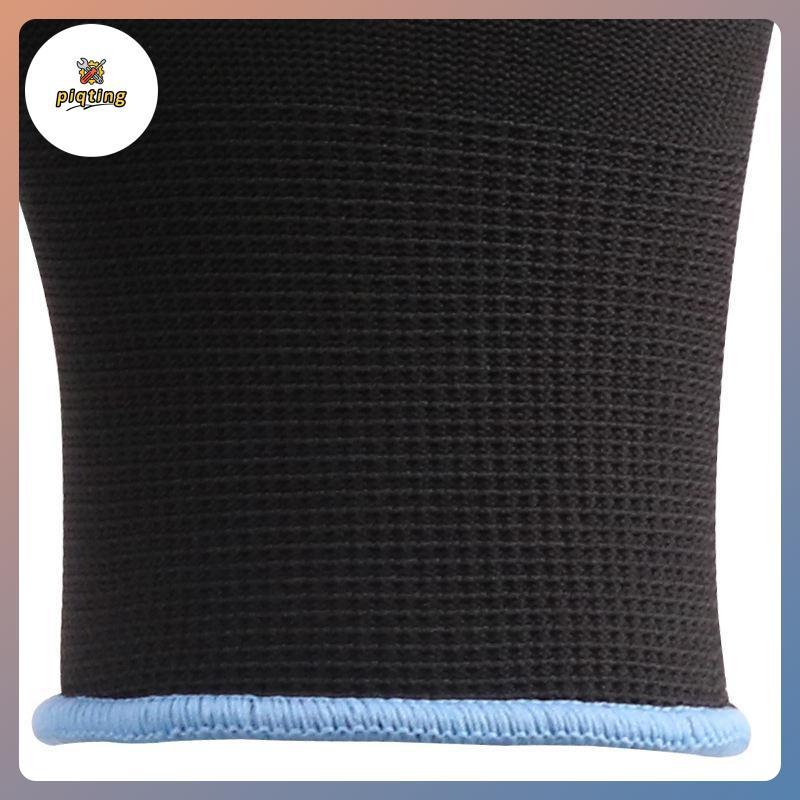 PP PU เคลือบไนลอนความปลอดภัยถุงมือทํางาน 1 คู่ Bla Anti-Slip ทนทานสําหรับ Gardening Auto Repair Home