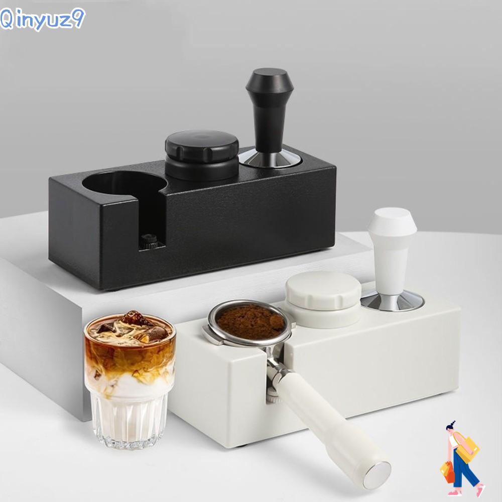 QINYUZ9 Coffee Bar Stand, Non Slip 2 in 1 Espresso Coffee Tamper Station, Universal ABS 51/53/58 มม.