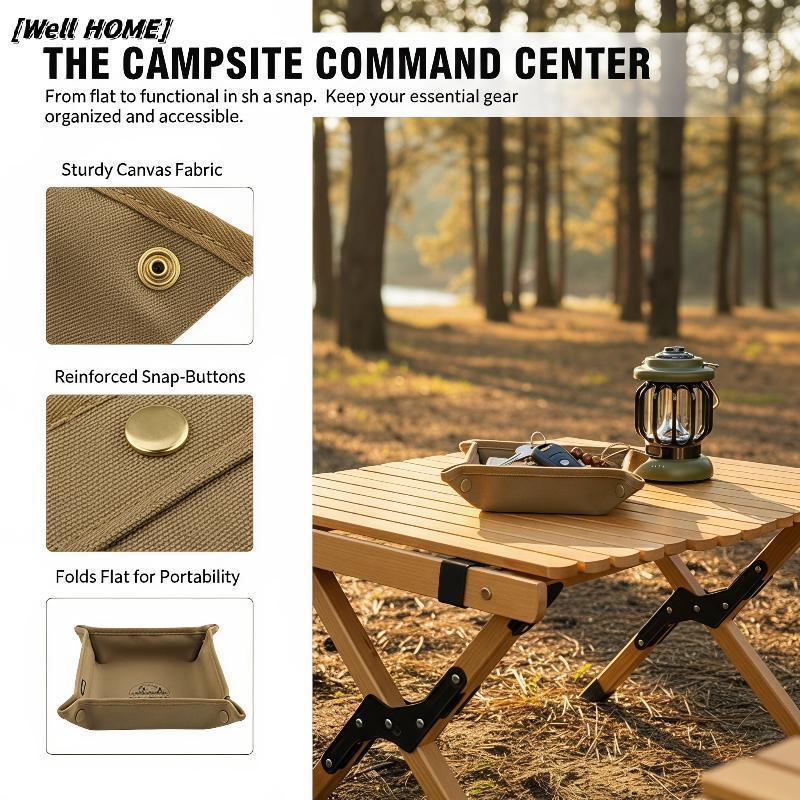 [Well HOME] 1 PC Camping Storage Organizer ถาดน้ําหนักเบาทนทานกล่องเก็บสําหรับ Home Travel Camping ก