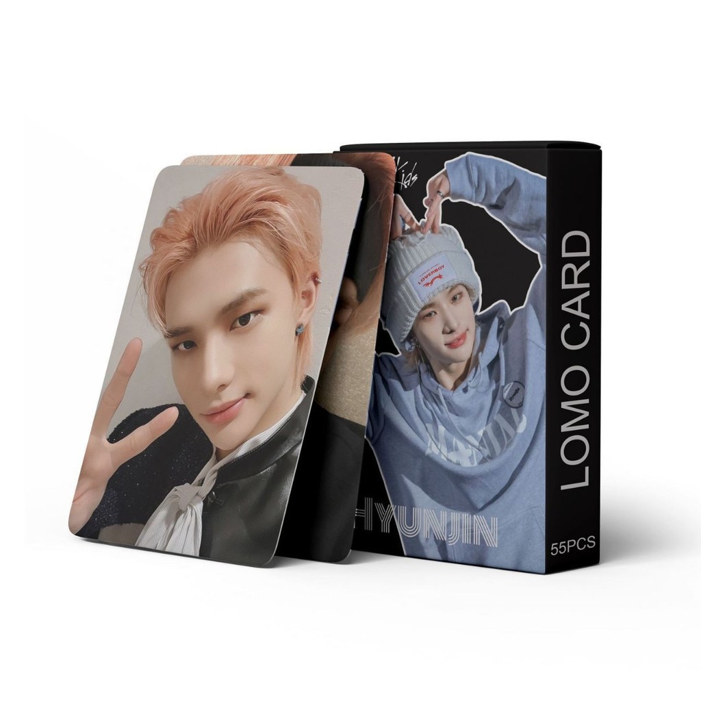 คลังสินค้าพร้อม 55 Straykids Hyunjin Hyunjin Solo อัลบั้ม KPOP การ์ด LOMO ของสินค้า