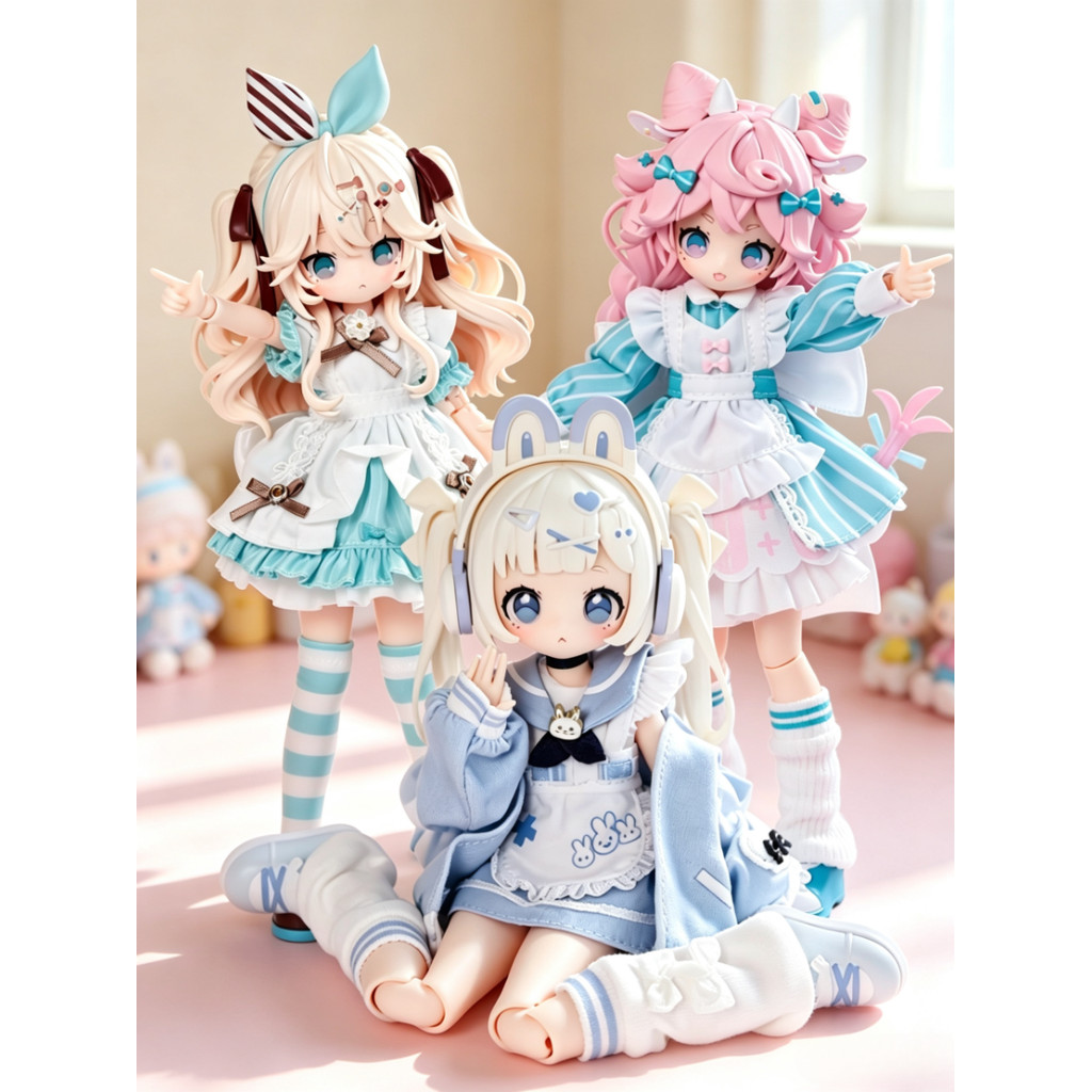 Wanmeng SugaryGirls Series ตัวเลขการกระทํา 1/8 Scale MJD กล่องตาบอดตุ๊กตา Action Figurines เครื่องประดับของเล่นอินเทรนด์คริสต์มาสประณีตของขวัญ