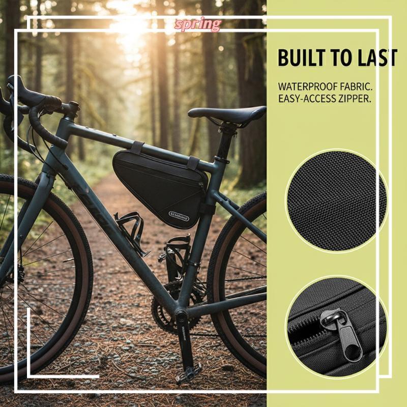 Springevenepickd Bag Bike Triangle Frame Bag Bike Frame Triangle Bag Front Handlebar Bag Frame CCD