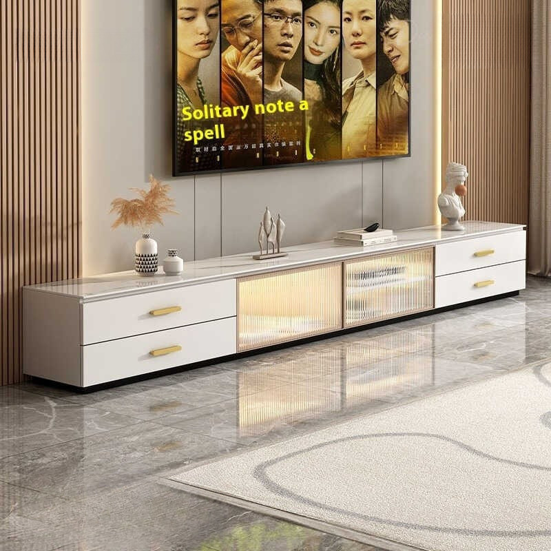 Solid Wood TV Console Floor To Ceiling Living Room TV Console Cabinet Coffee Table TV Cabinet