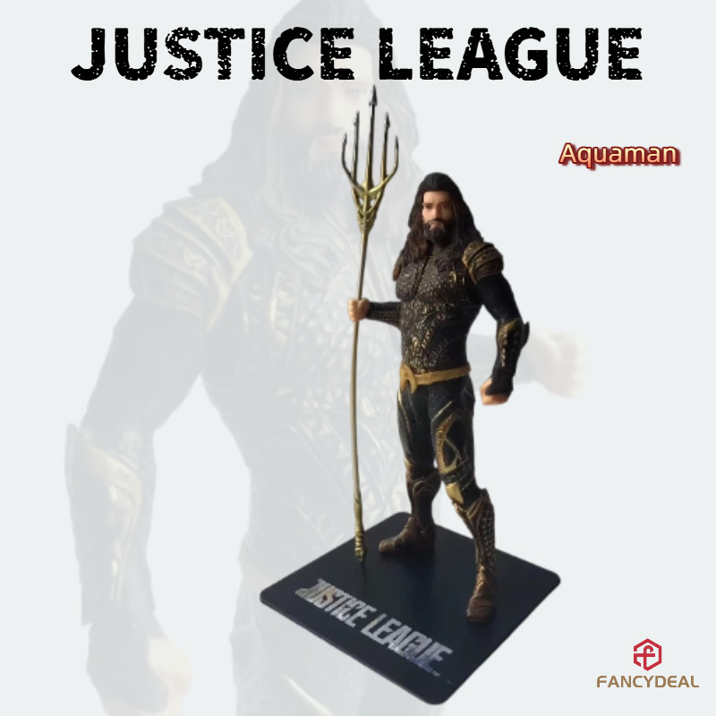 Justice League Aquaman รูป PVC รูปปั้น Trident ขาตั้งภาพยนตร์ตัวอักษรเครื่องประดับสําหรับคอลเลกชันขอ