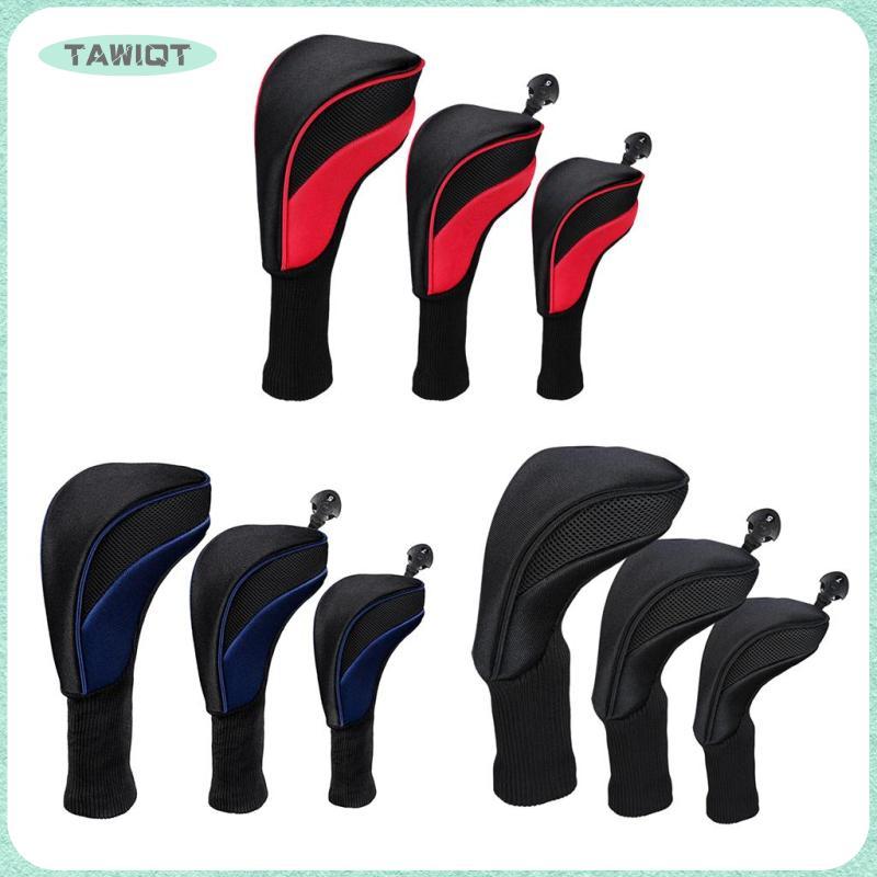 YIJU 3x Golf Wood Head Cover Mesh 400cc Driver Headcover Mesh Covers Golfer