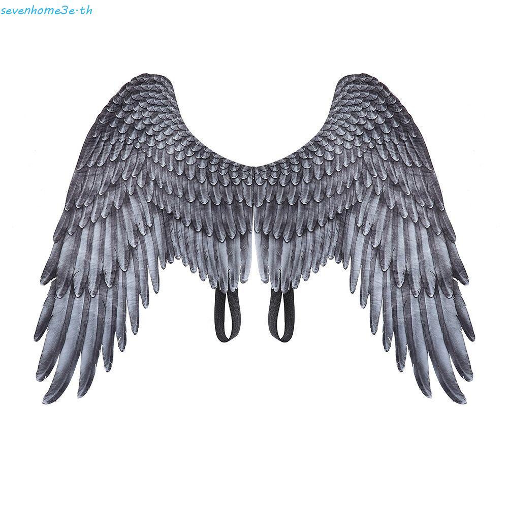 SEVENHOME3E Angel Wings, ผ้าไม่ทอ Handmade Craft Princess Wings, Creative Mardi Gras Feather Wing สา