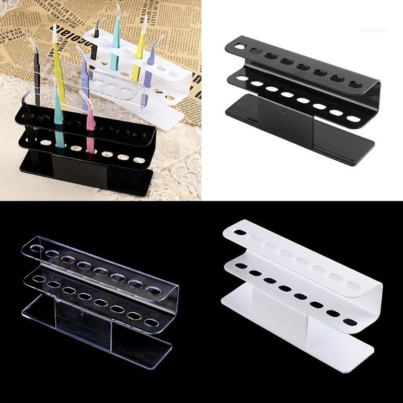 San * Lash Tweezer Holder 8Hole Tweezer Holder สําหรับขนตา Tweezer Stand Display Storage Eyelashes E