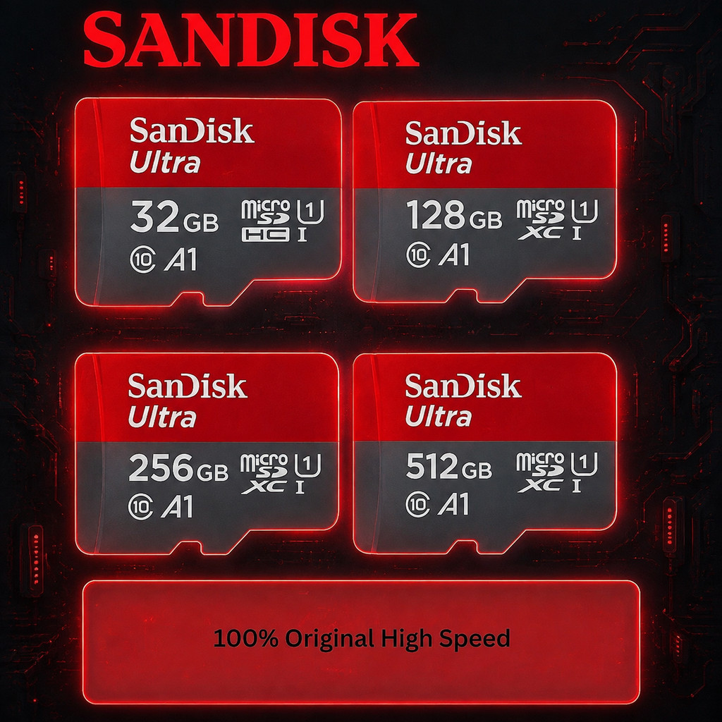 Sandisk Ultra Micro SD Card 16GB 32GB 64GB 128GB 256GB 512GB 1TB SDXC Class10 A1Speed 140mb/s, 150mb/s SDSQUAB