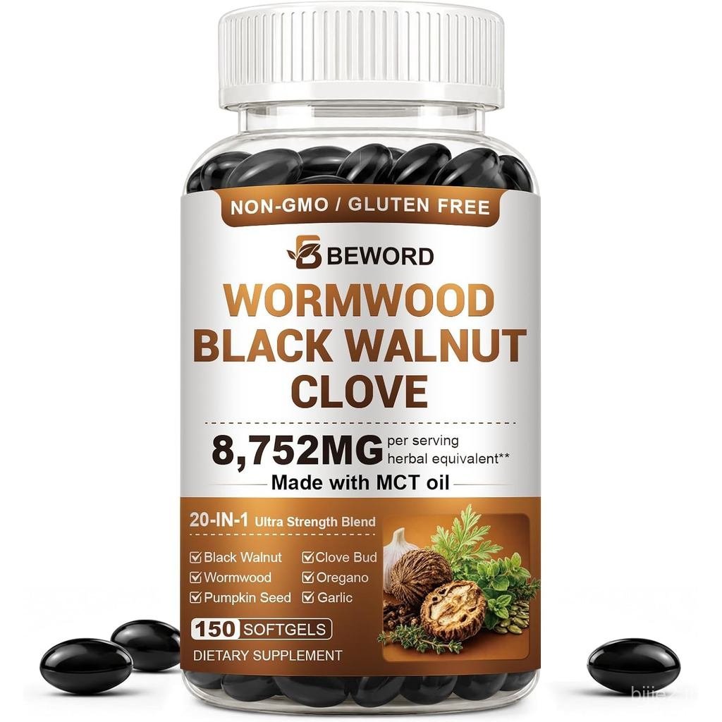 BEWORD 20-in-1 Wormwood Black Walnut Clove Parasite Cleanse