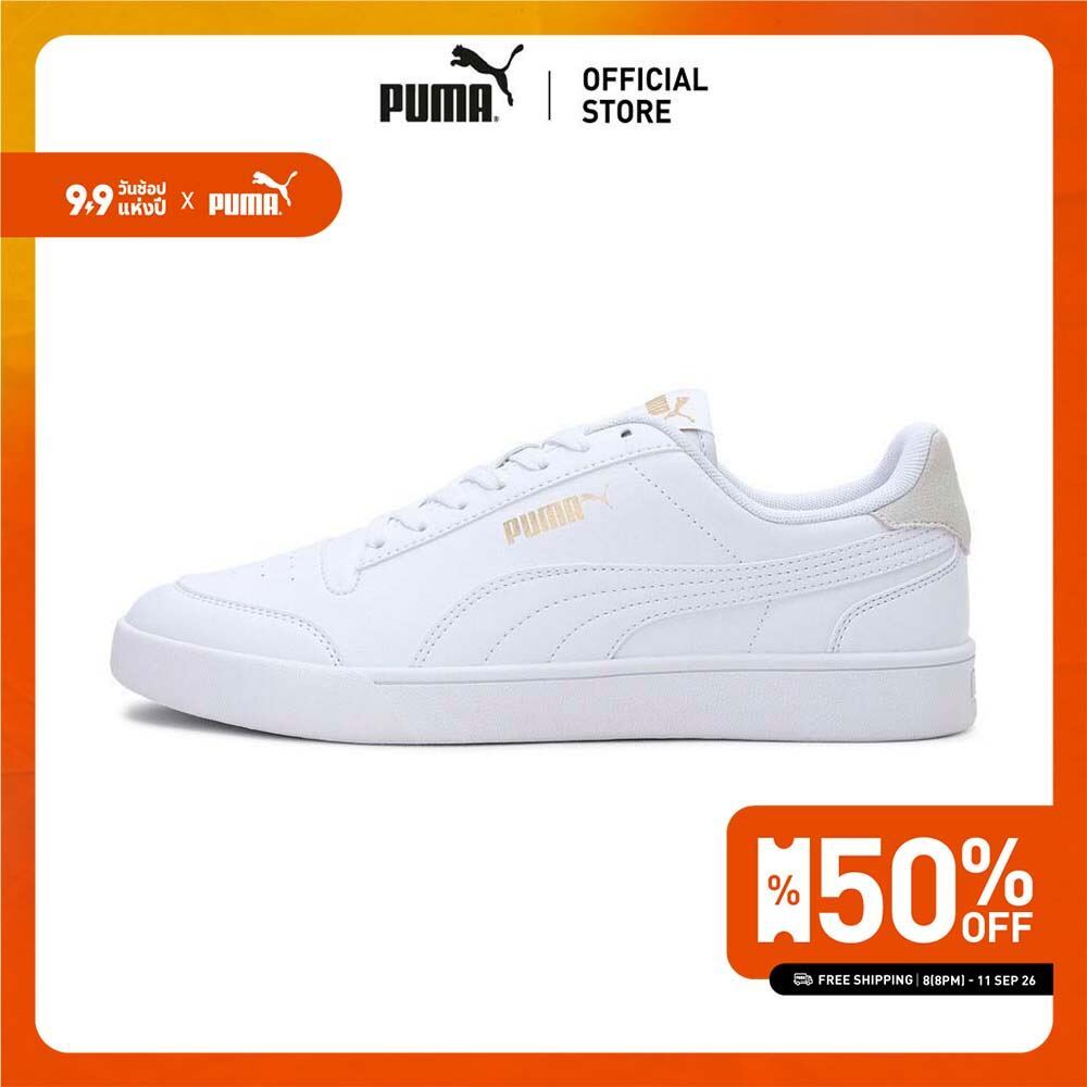 PUMA BASICS - รองเท้าผ้าใบ PUMA Shuffle สีขาว - 30966808