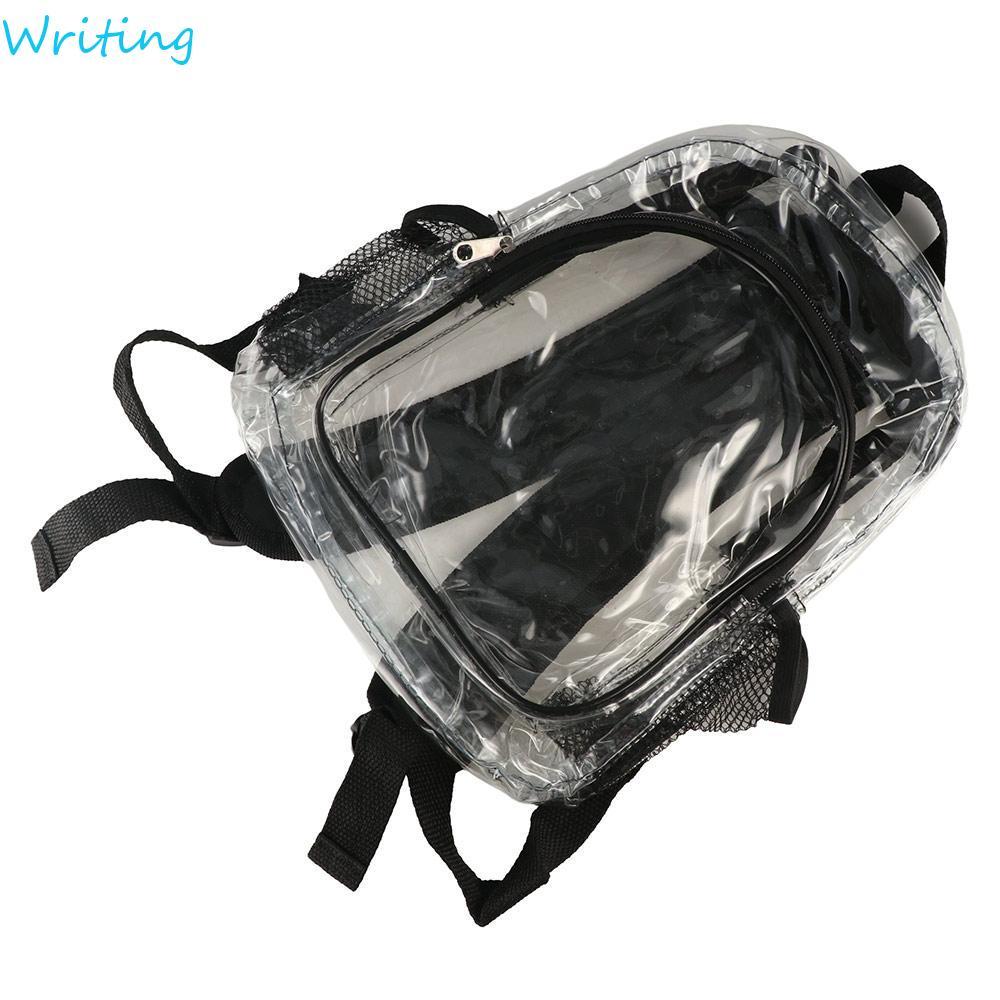 WRITING Clear Tote Bag Women Men Portable Clear Purse Messenger Crossbody Storage Transparent Beach 