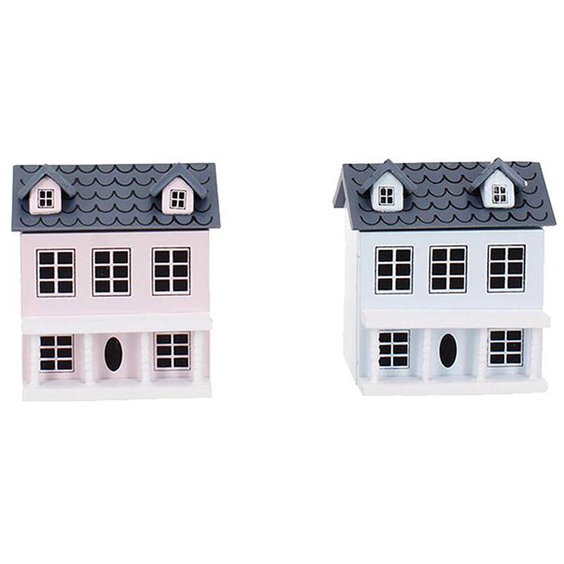 Blossom Bazaar 1:12 Dollhouse Miniature ไม้ Little House น่ารัก Villa ตุ๊กตาตกแต่งบ้าน BB