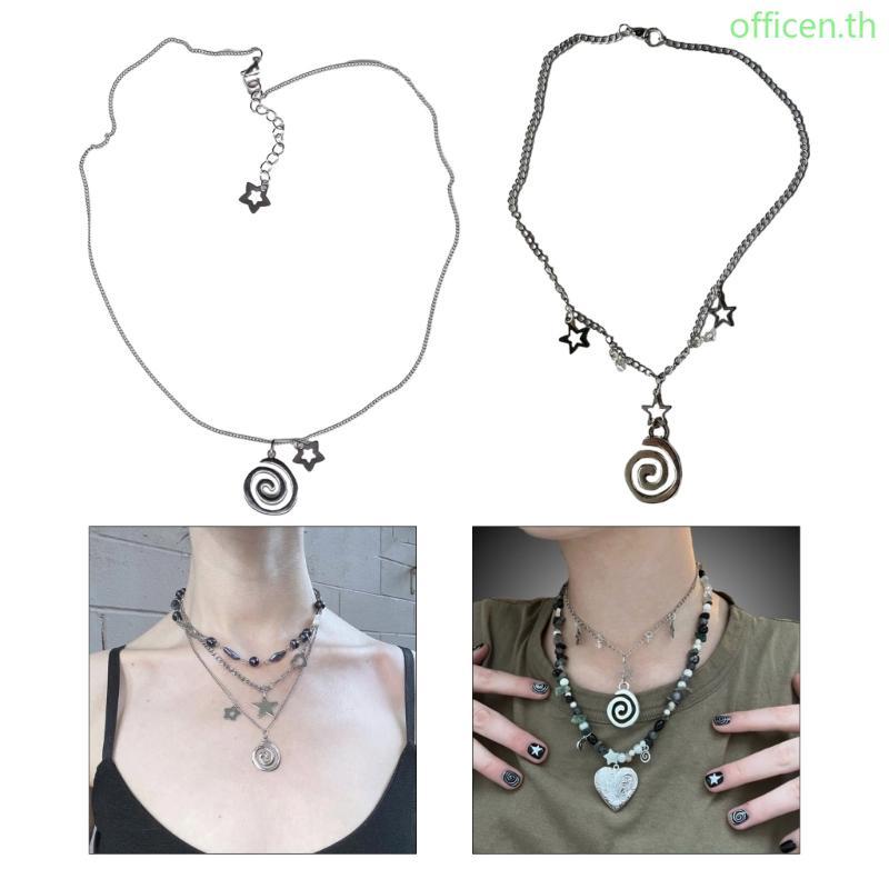 Cen Vortex Star จี้สร้อยคอ Clavicle Chain แฟชั่นสร้อยคอเครื่องประดับ
